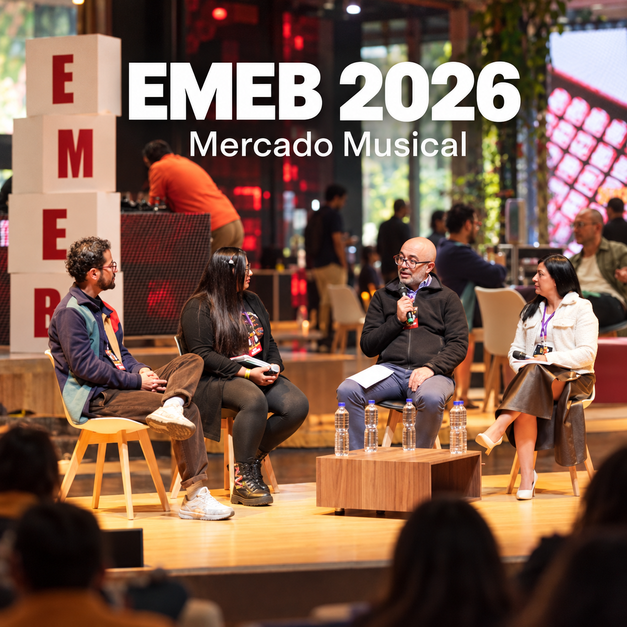 Artistas y público participan en el Encuentro de Músicos Emergentes Bacatá en el Teatro El Ensueño