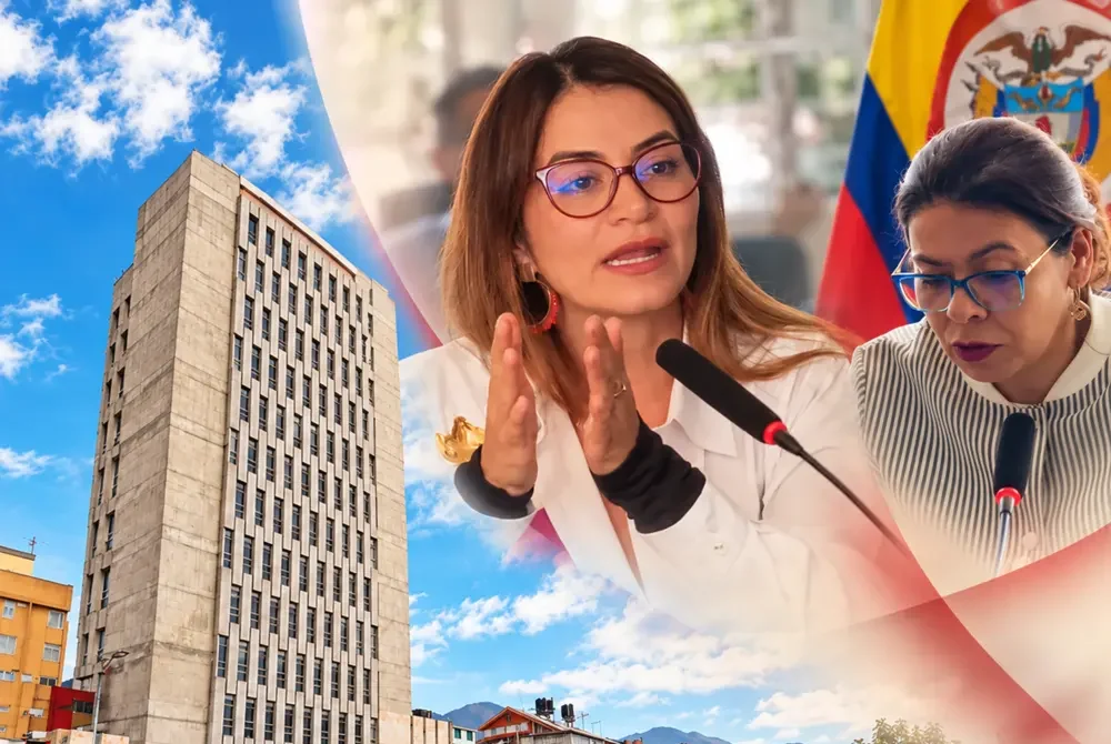 Nueva sede administrativa de Teusaquillo, participantes de la sesión de la JAL y banderas de Colombia y Teusaquillo