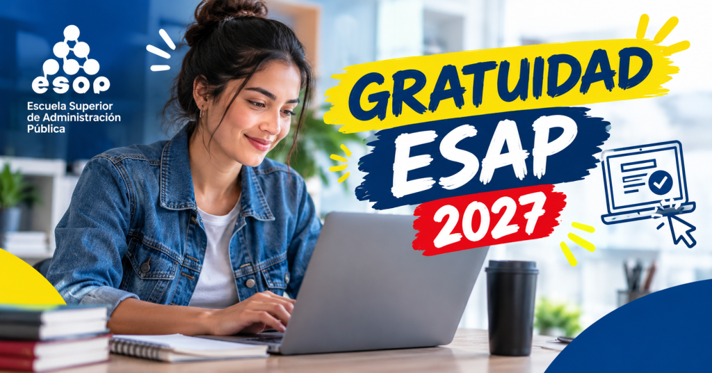 Estudiante diligenciando el formulario de inscripción en línea de la ESAP.